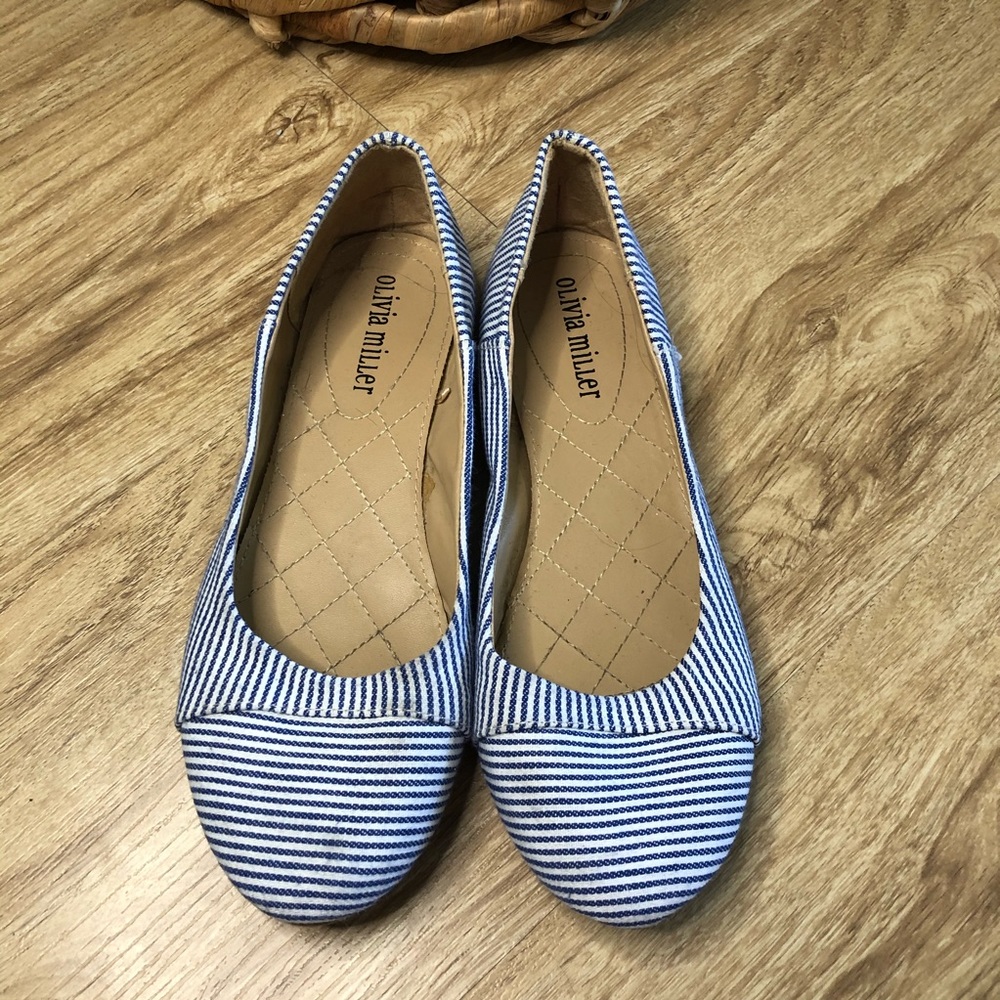 Olivia Miller Striped Flats